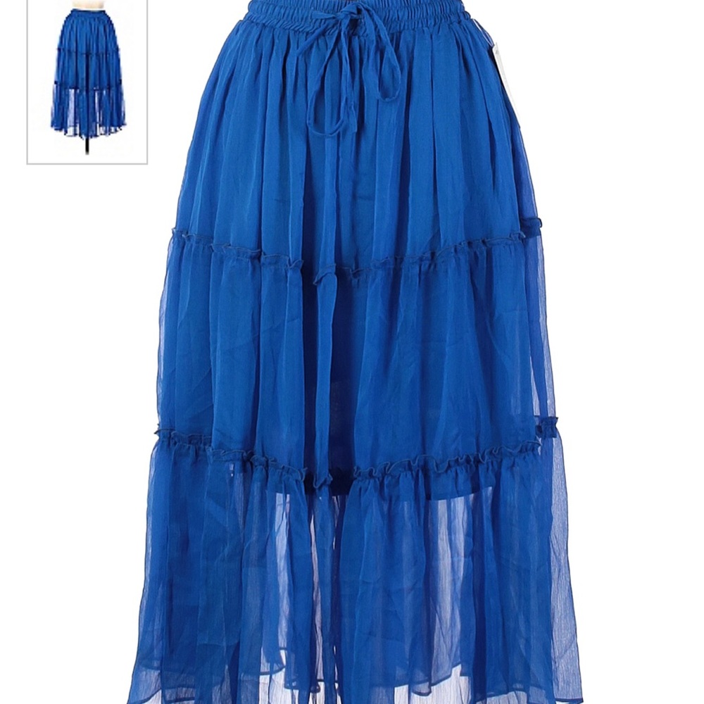 Women Casual Blue Skirt Size XL